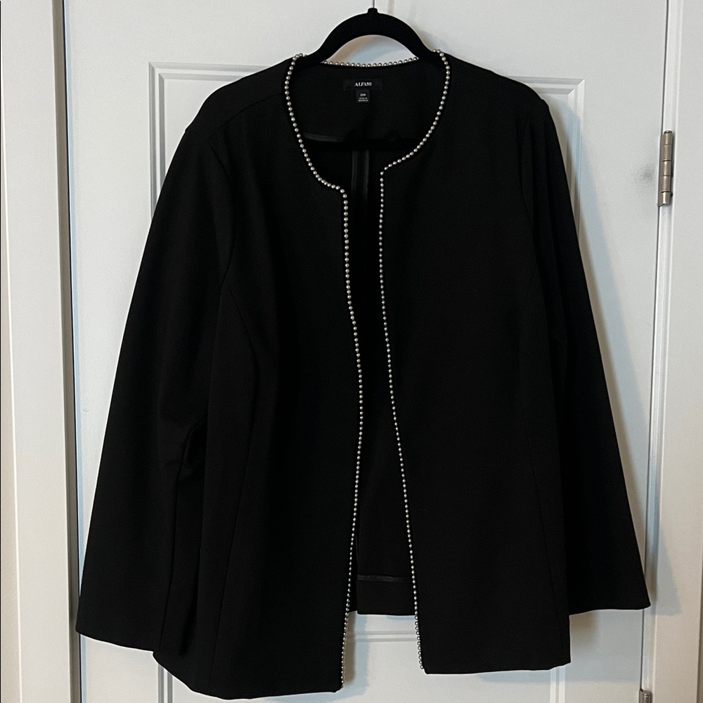 Alfani Black Women's Blazer with Beaded Trim